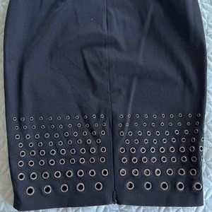 Robert Rodriguez pencil black skirt embellished with studs